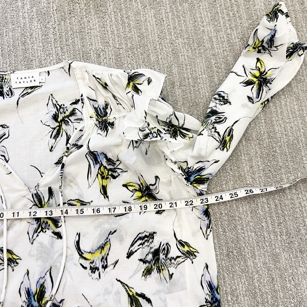 Tanya Taylor Delaney Floral Cotton Top - Picture 11 of 12